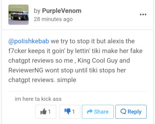 proof that that idiot purplevenom doesn't want to ignore tiki's comments.