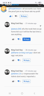 proof that king cool guy accuses me of creating accounts when this admin 2.0 is another account that works for admin.