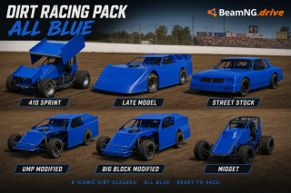 All blue dirt racing pack for BeamNG Drive [Paid]