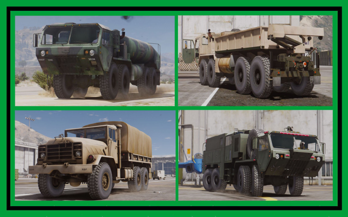 US Vehicles Military: Transport & Support Pack