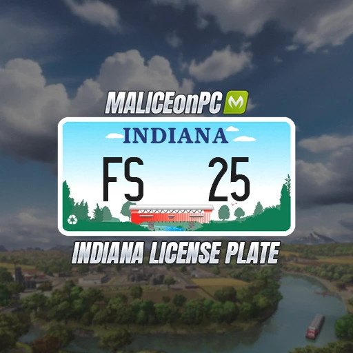 FS25 Indiana License Plate