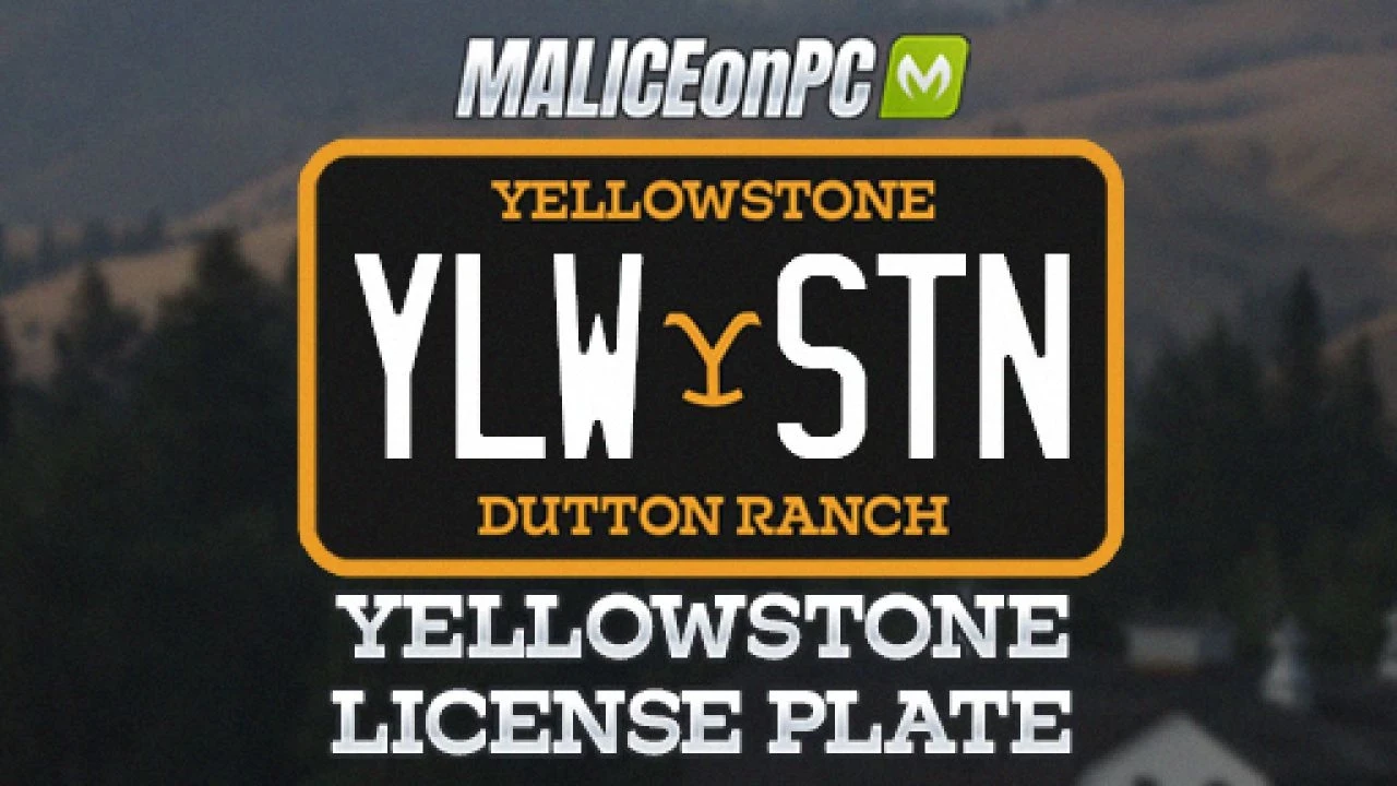 Yellowstone Dutton Ranch License Plate 1.0 - FS25