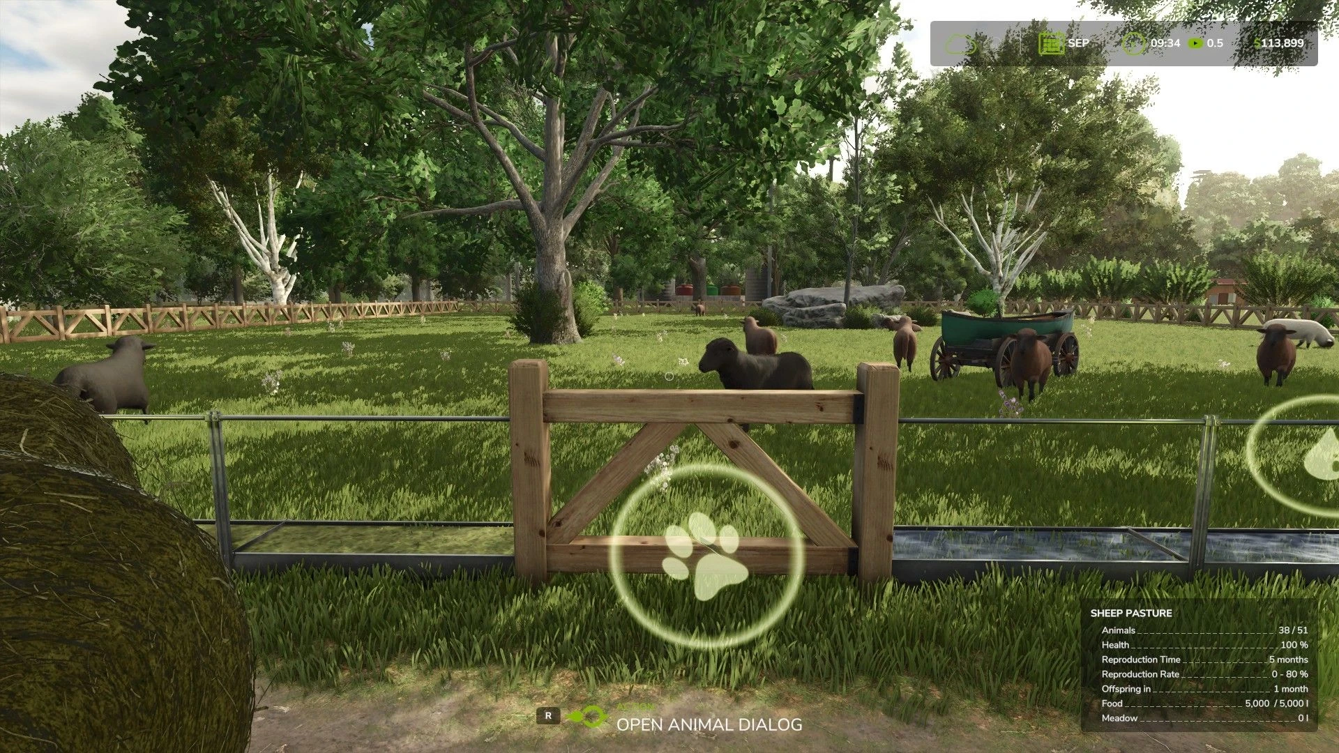 Small Sheep & Goat Pasture with Wooden Fence 1.0 - FS25