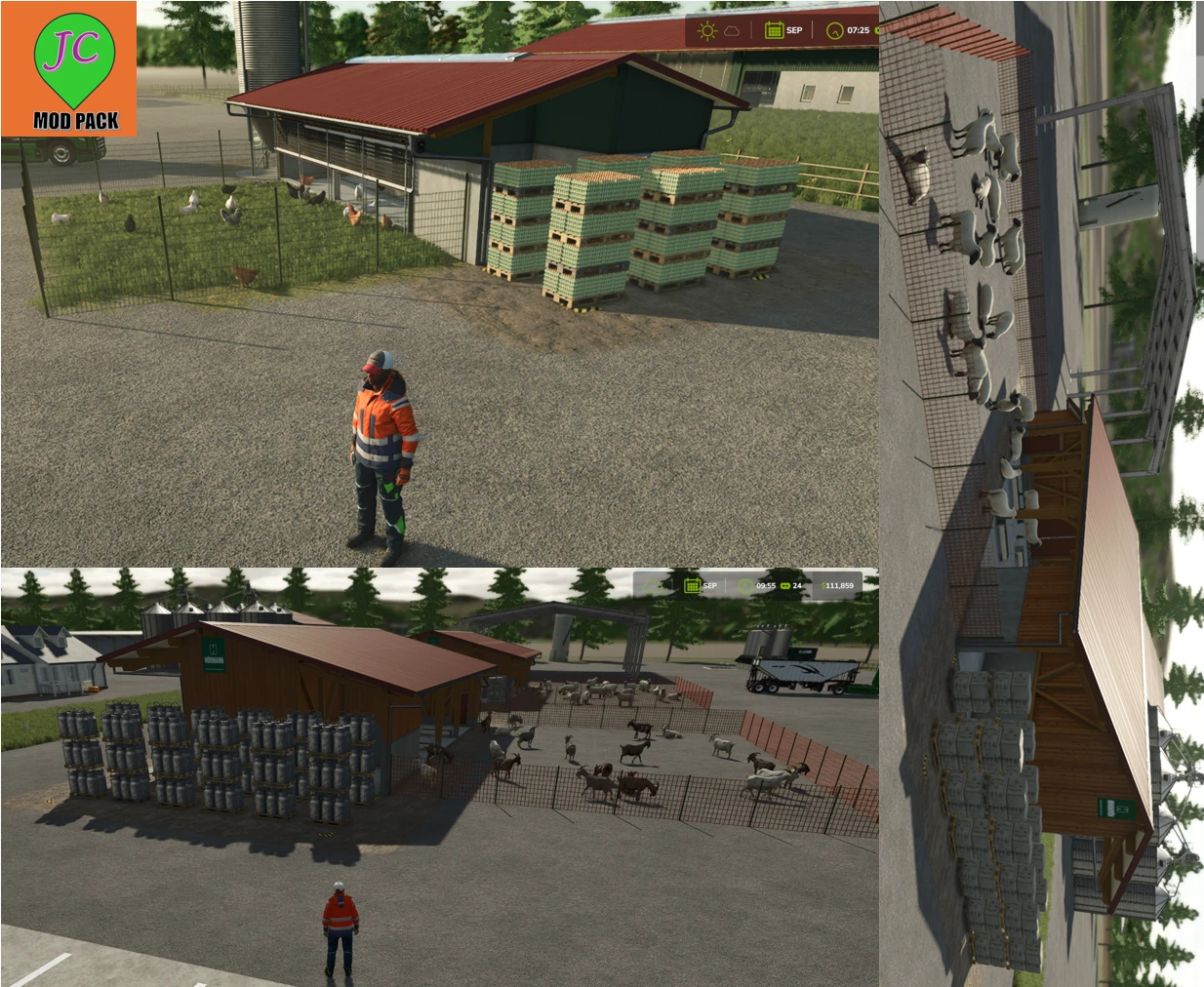 FS25 JC ANIMAL BARNS PACK 1.0.0