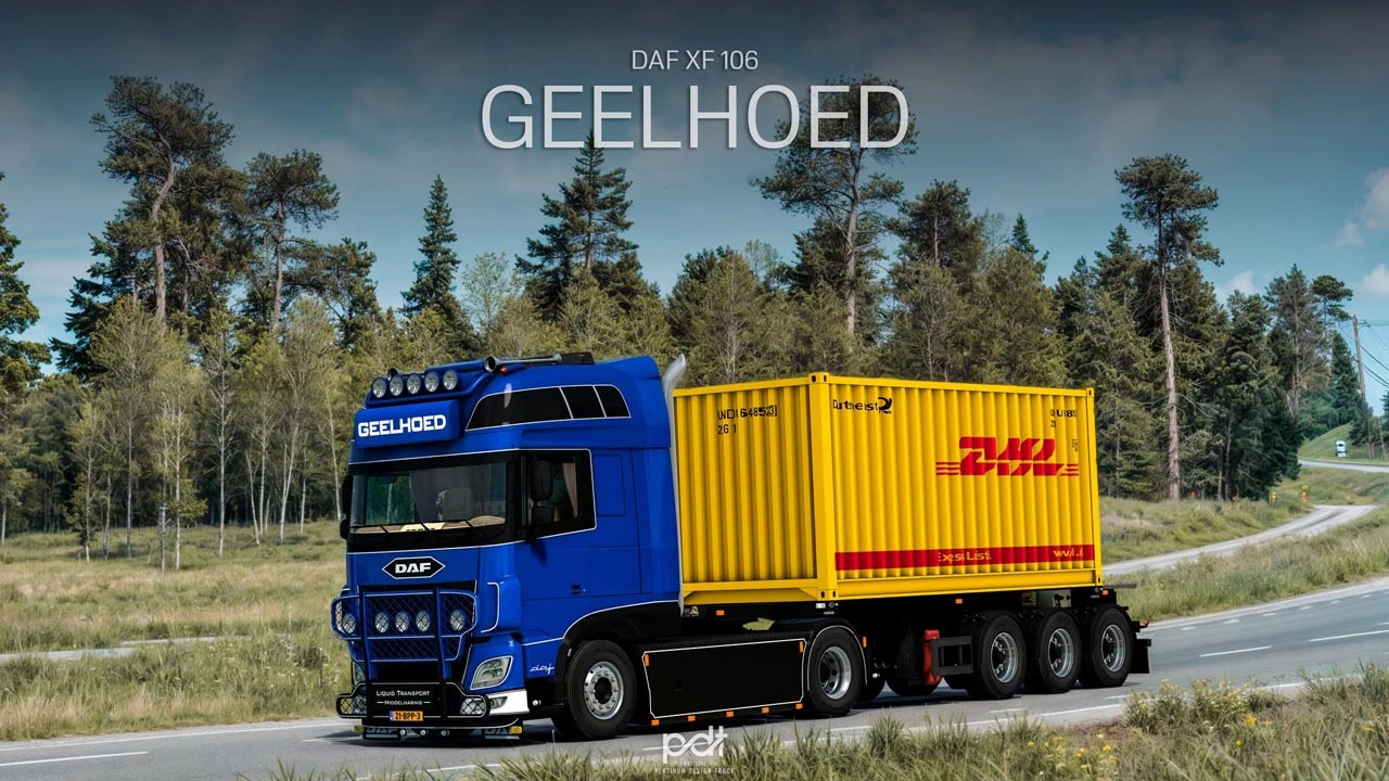 Daf XF106 480 Gebroeders Geelhoed + Trailer