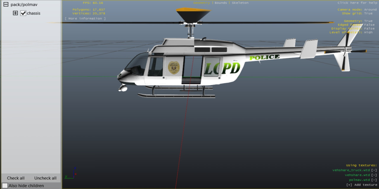 Custom Police Helicopter
