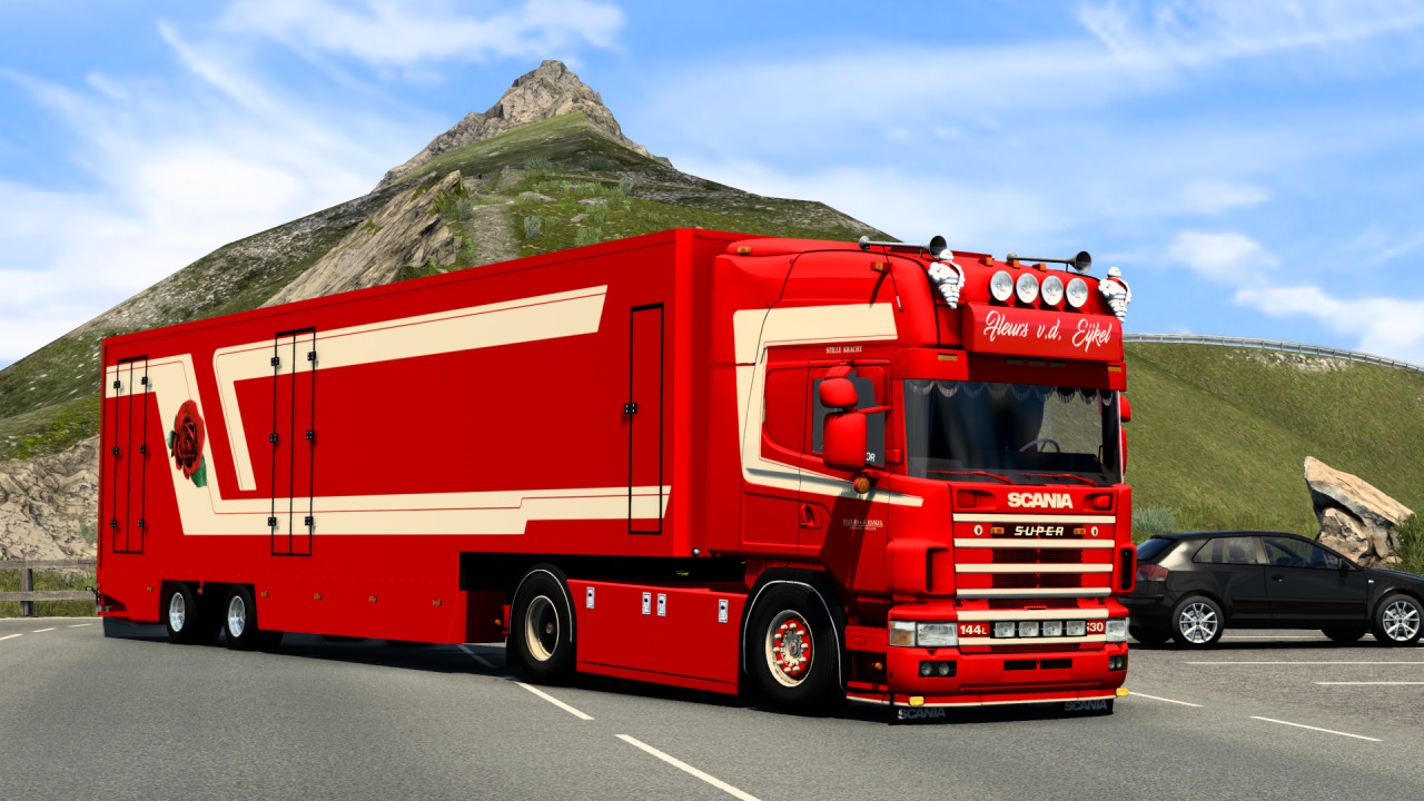 Scania 164L Flower Shuttle + Trailer
