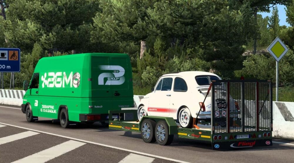 Iveco Daily 35-10 Pack + Tandem Fliegl Trailer