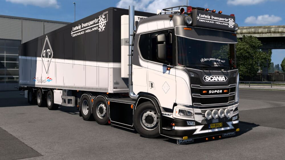Scania R590 Ludwig Transporte & Schmitz Trailer