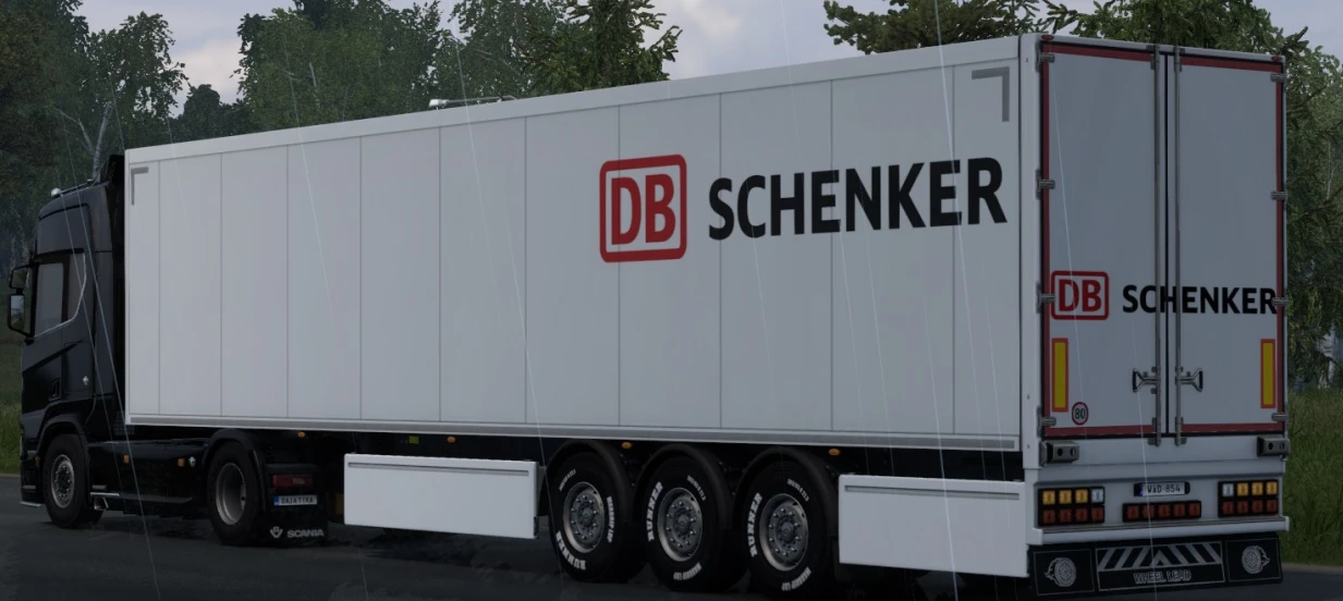 DB Schenker trailer mod ETS2 (SCS box trailer) 1.0