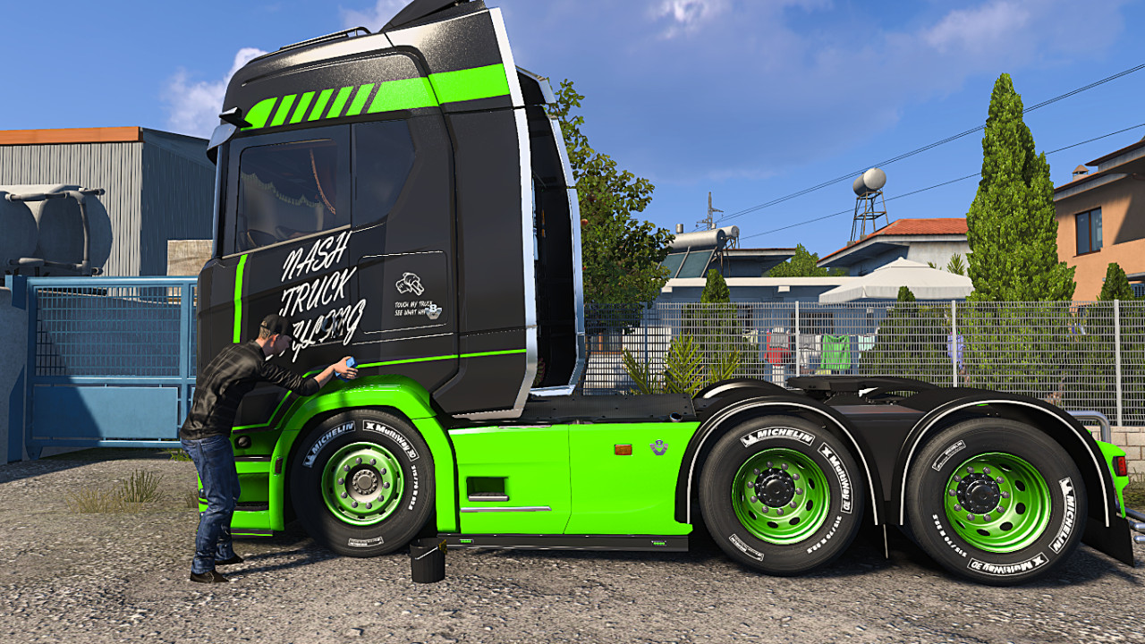 Lime skin for scania