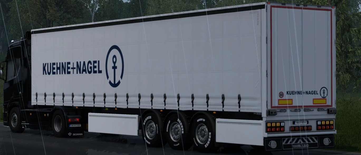 Kuehne+Nagel trailer mod ETS2 (SCS box trailer) 1.0