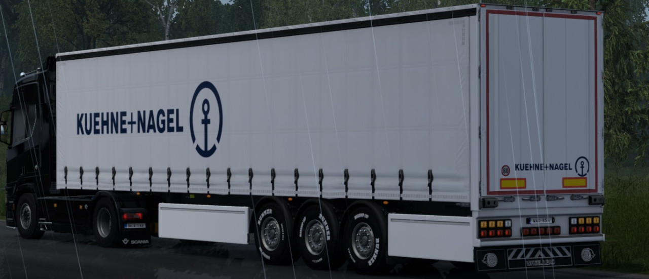 Kuehne+Nagel trailer mod ETS2 (SCS box trailer)
