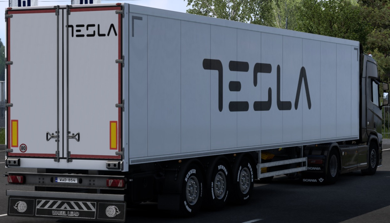 Tesla skin SCS box trailer