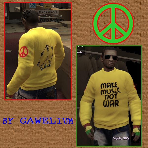 Make Music Not War Sweater