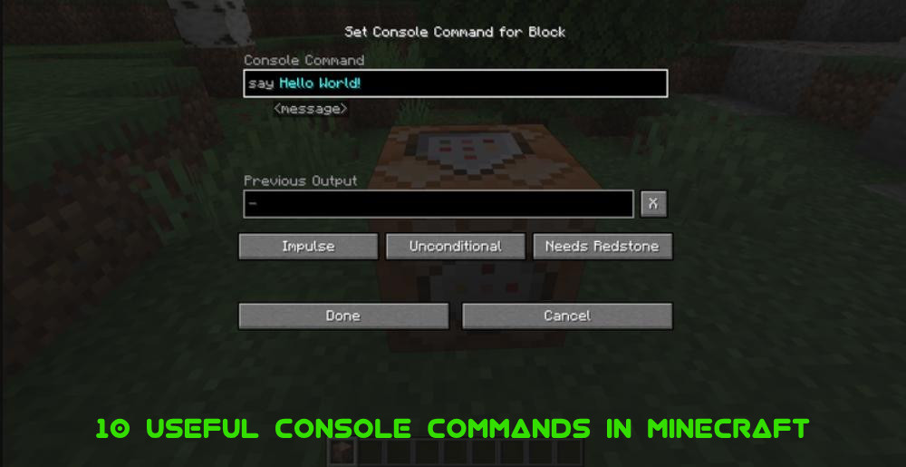 10 Useful Console Commands in Minecraft