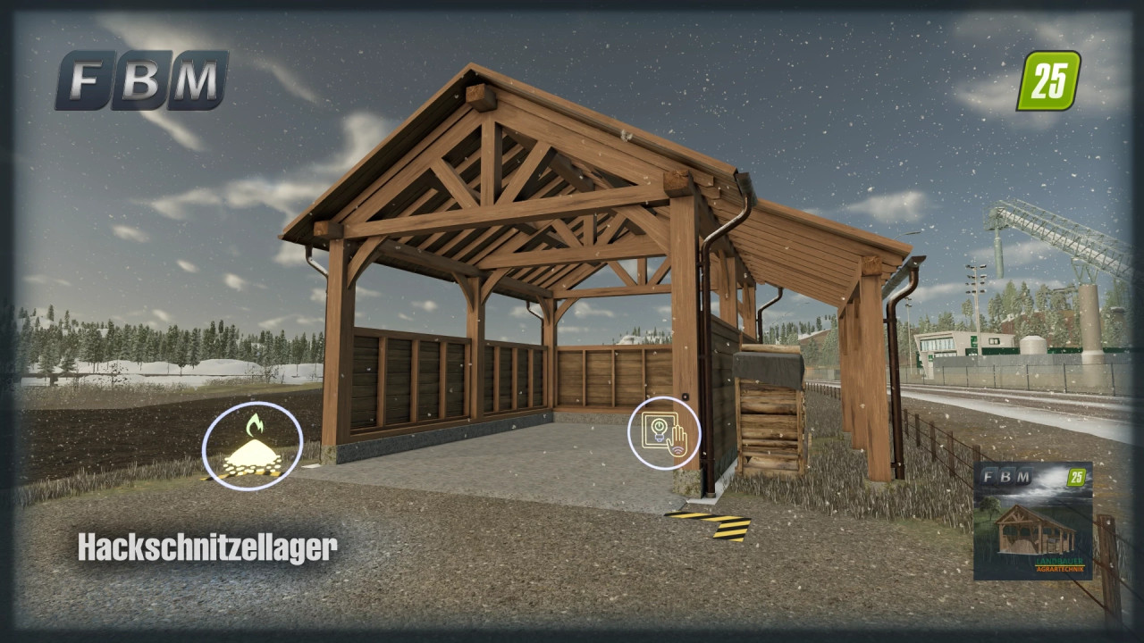 Wood chip storage