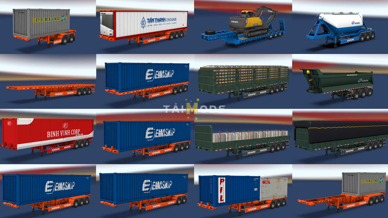 Bộ MODS Thùng Hàng Doosung Trailer Hàn Quốc [1.46-1.54]