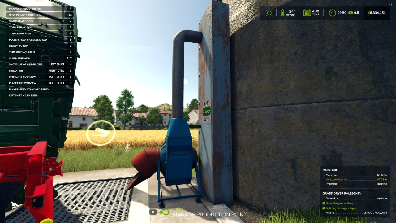 Grassdryer for Pallegney Map