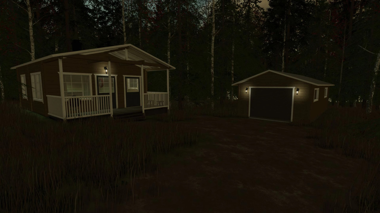 Wooden Cabin and Garage