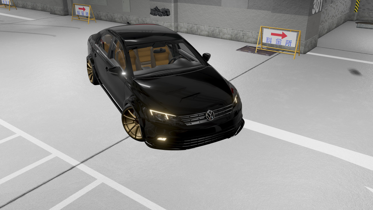 Volkswagen Jetta 2016 Widebody (modified with new logo , Audi style Lights)