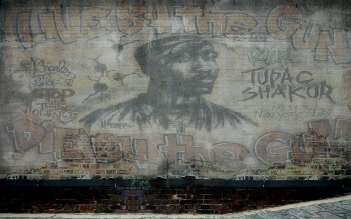 Tupac Graffiti Wall In Memory