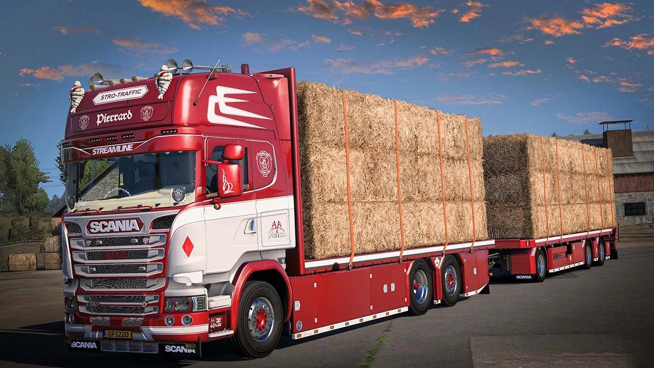 Scania R580 Pierrard V8 Tandem + Royen Trailer
