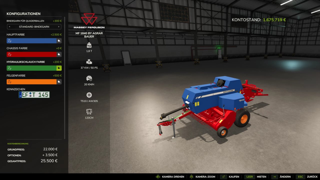 Massey Ferguson 1840 HD baler