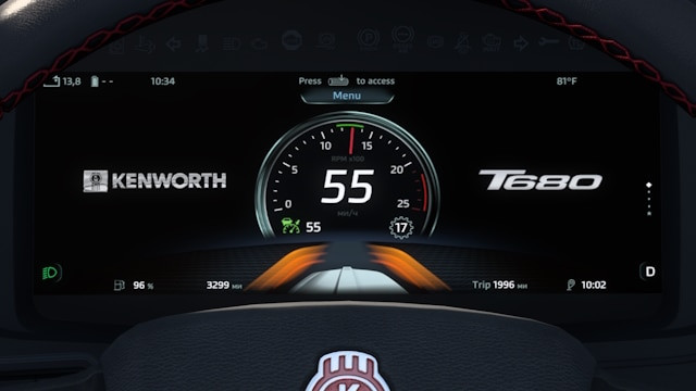 Kenworth T680 Next Gen Improved Dashboard