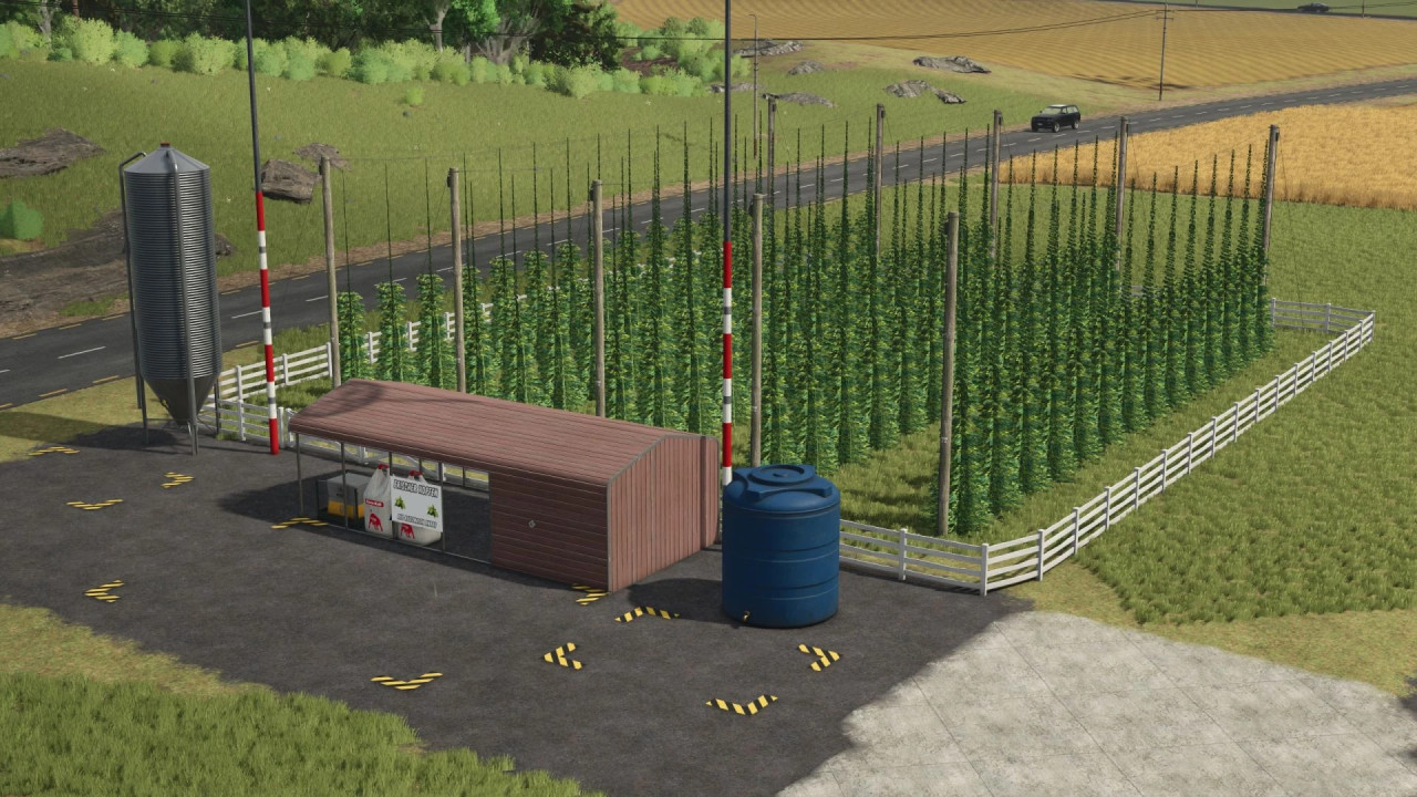 Brewery with hop plantation