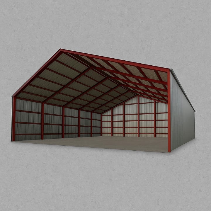 FS25 Open Storage Shed