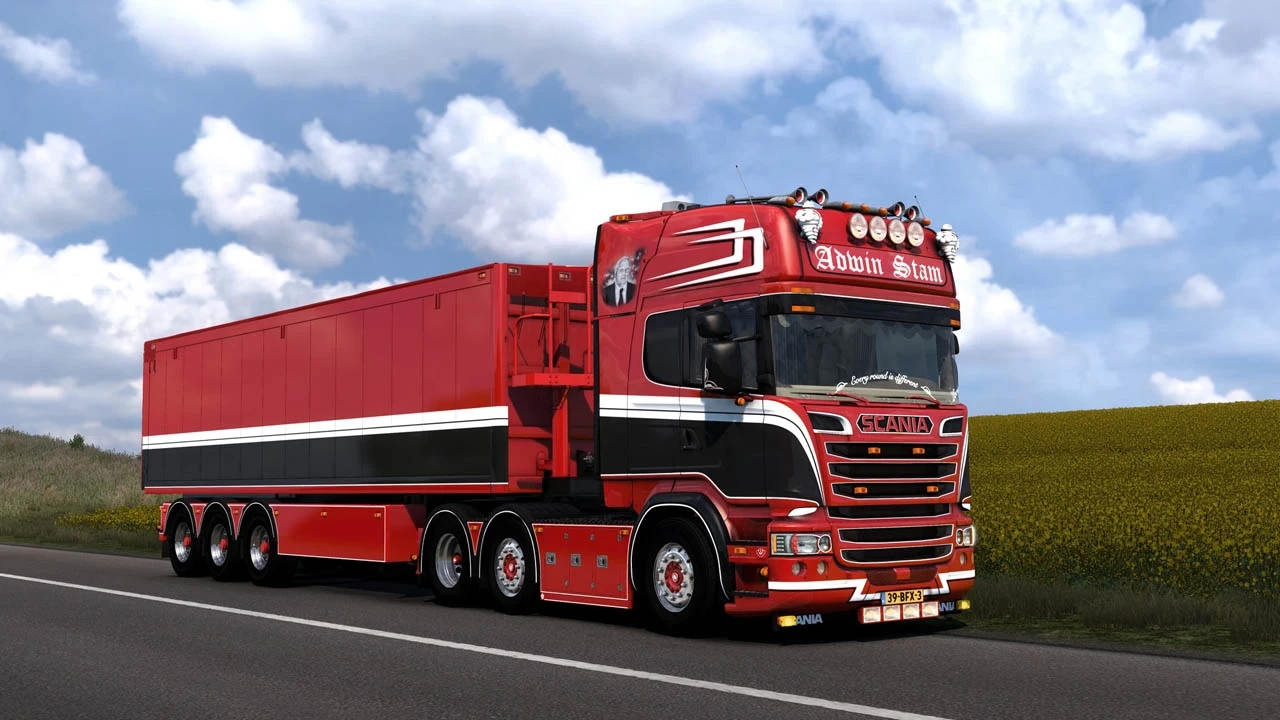 Scania R580 Adwin Stam + Trailer v8.0.1