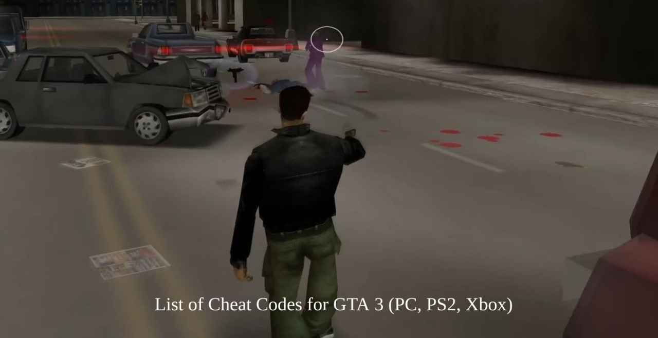 List of Cheat Codes for GTA 3 (PC, PS2, Xbox)