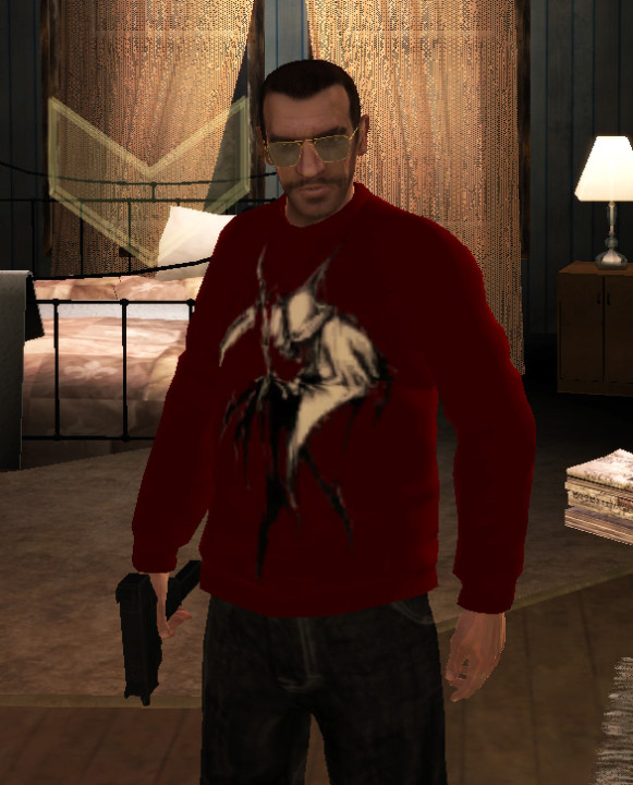 Grim Reaper Red & Black Shirt
