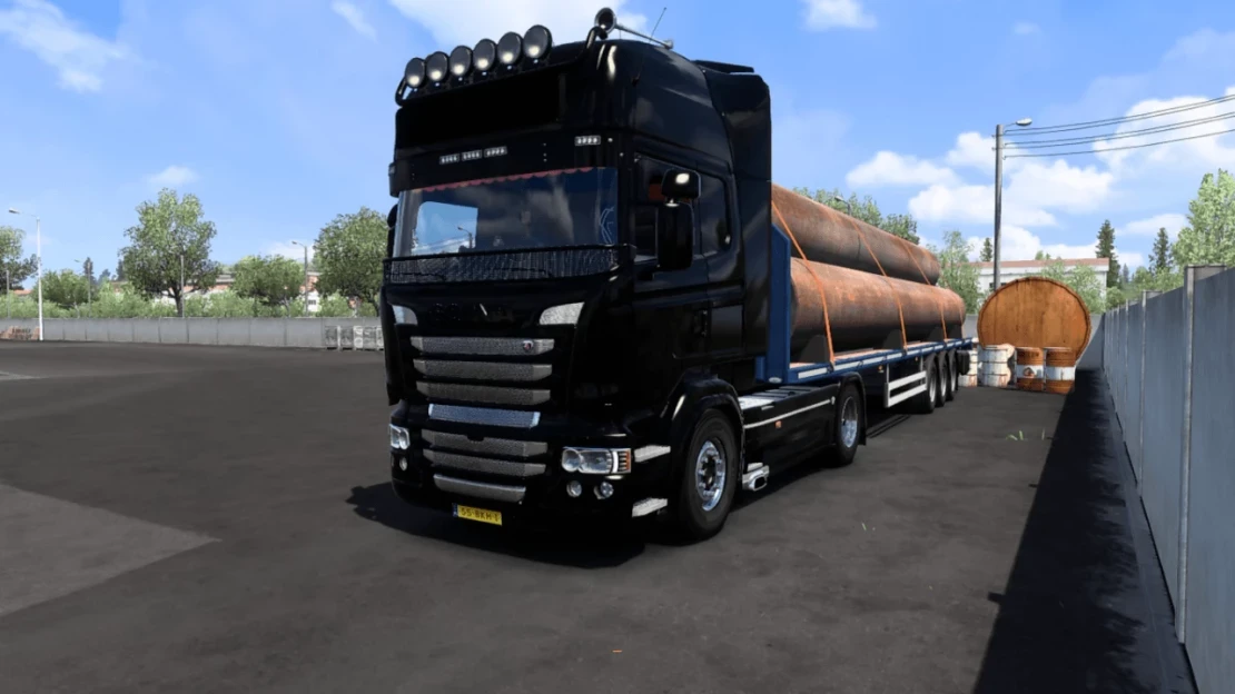 Scania V8 Open pipe with Lepidas Team exhaust system v3.1