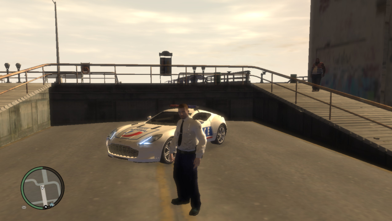 Voiture de course de la police national