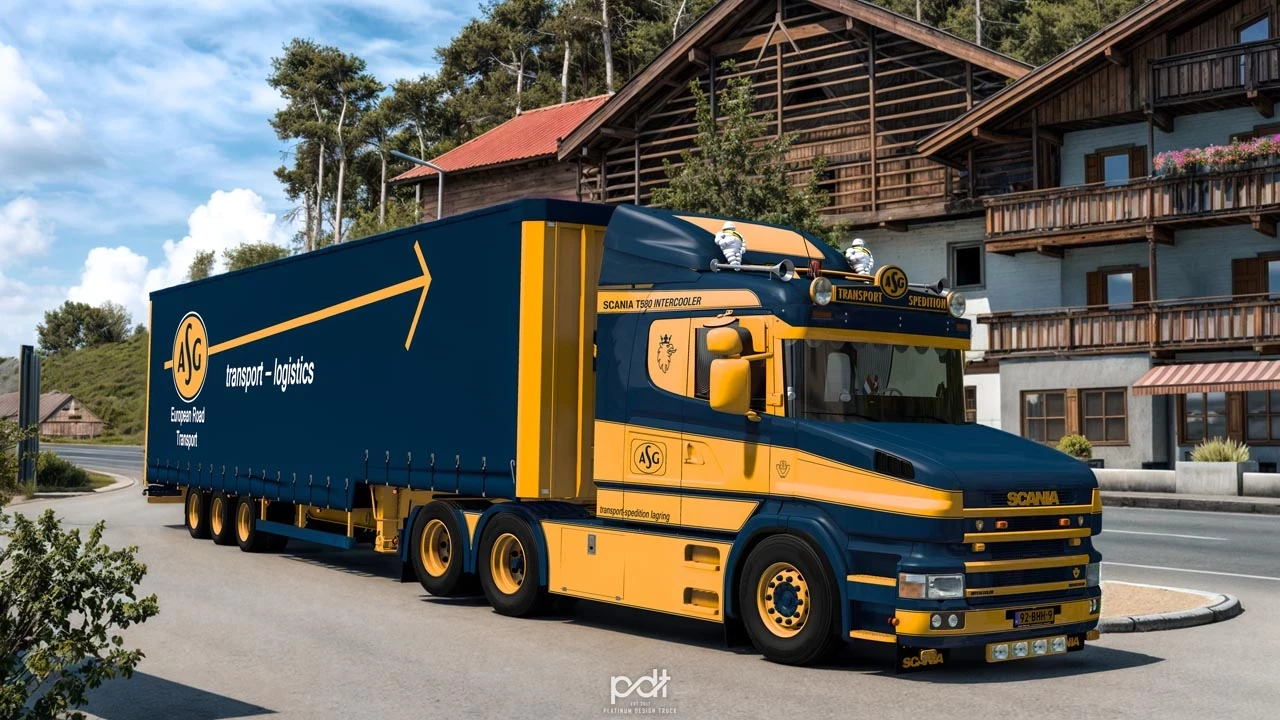 Scania T580 ASG Transport + Trailer v7.0