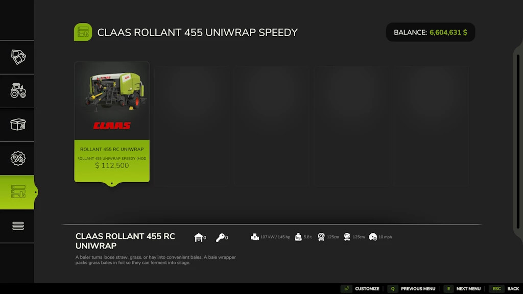 Class Rollant 455 Uniwrap