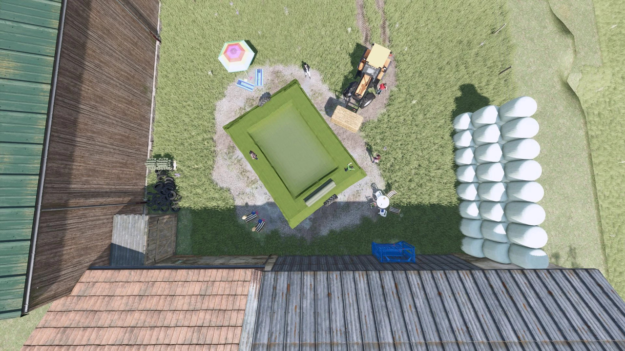 Placeable swimming pool