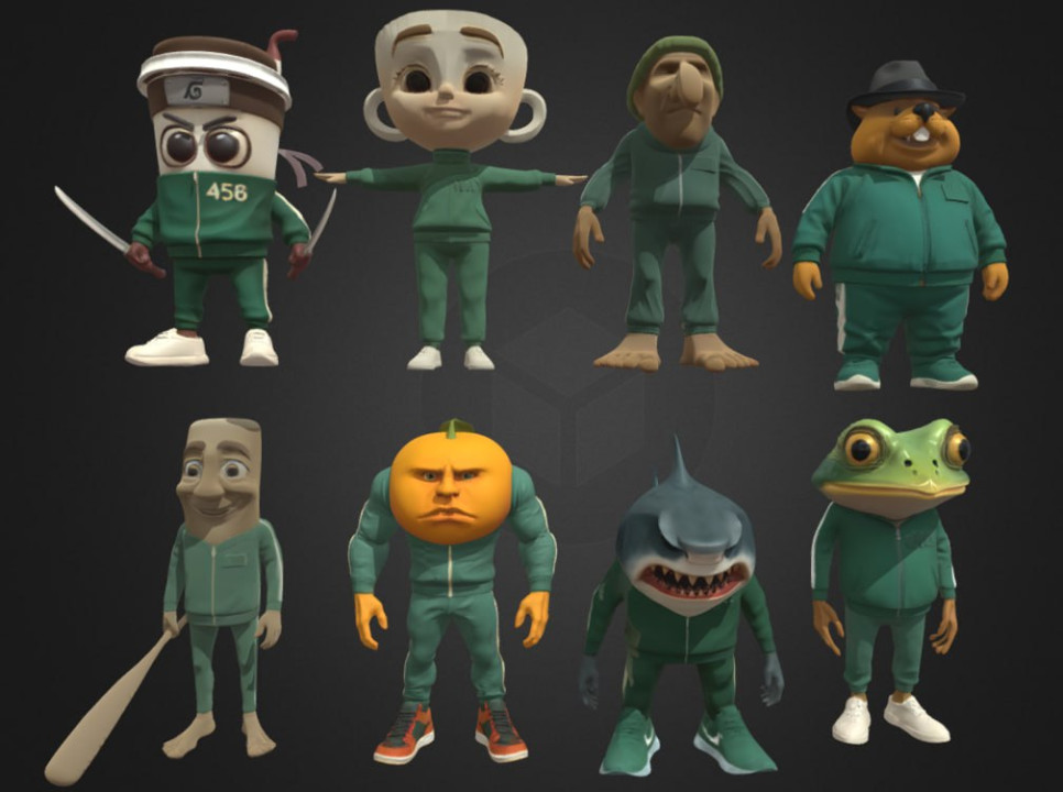 3D Models - Tralala Squid Game