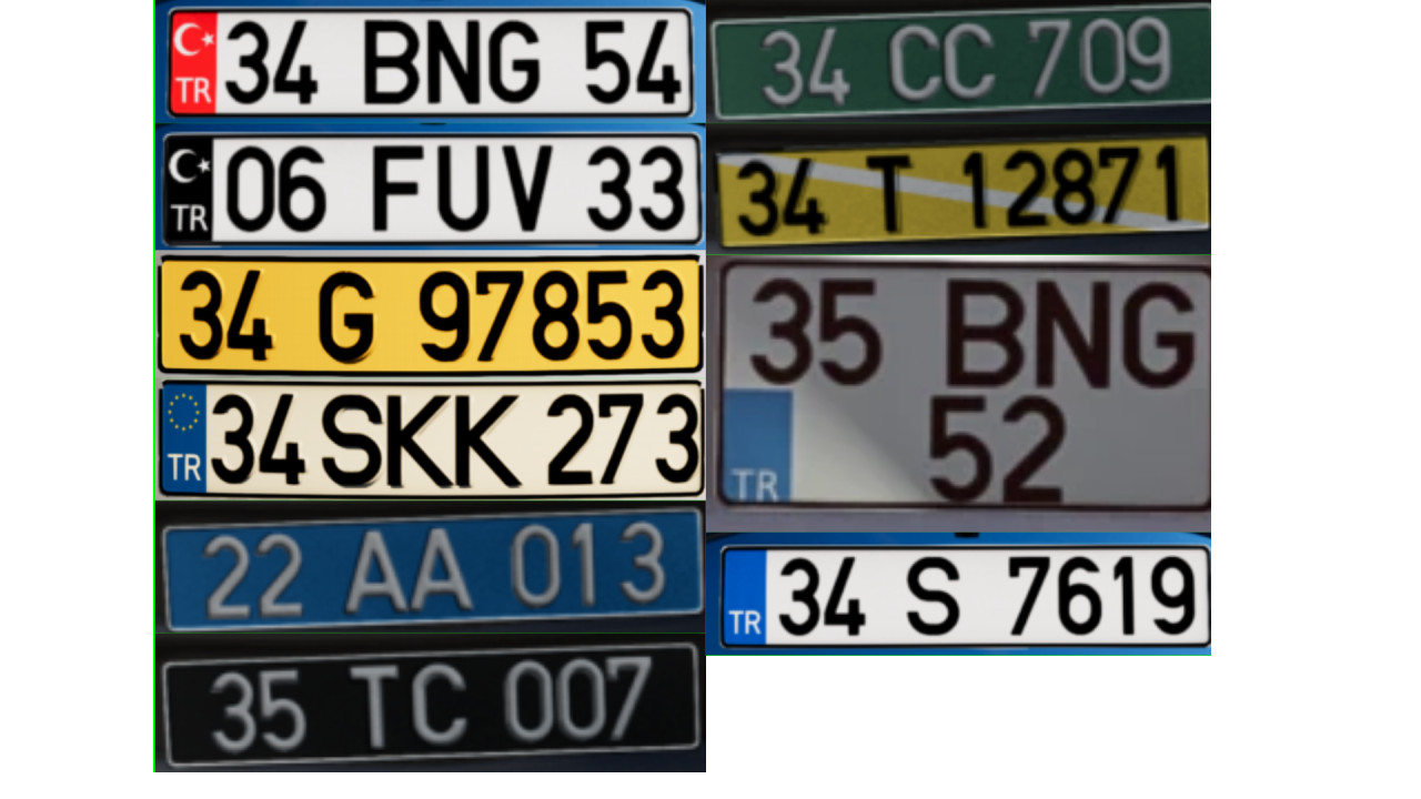 Turkish Modern APP Plate V1.3 (3+ NEW US Square Plates and more.)