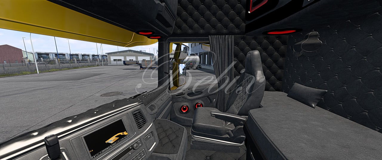 SCANIA NG S770 INTERIOR Black Grey  By Bebix