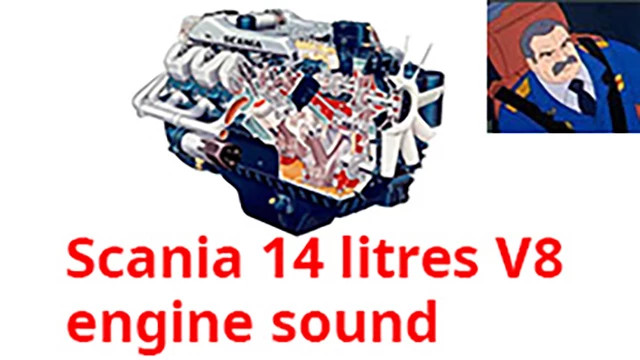 Scania 14 litres engine sound