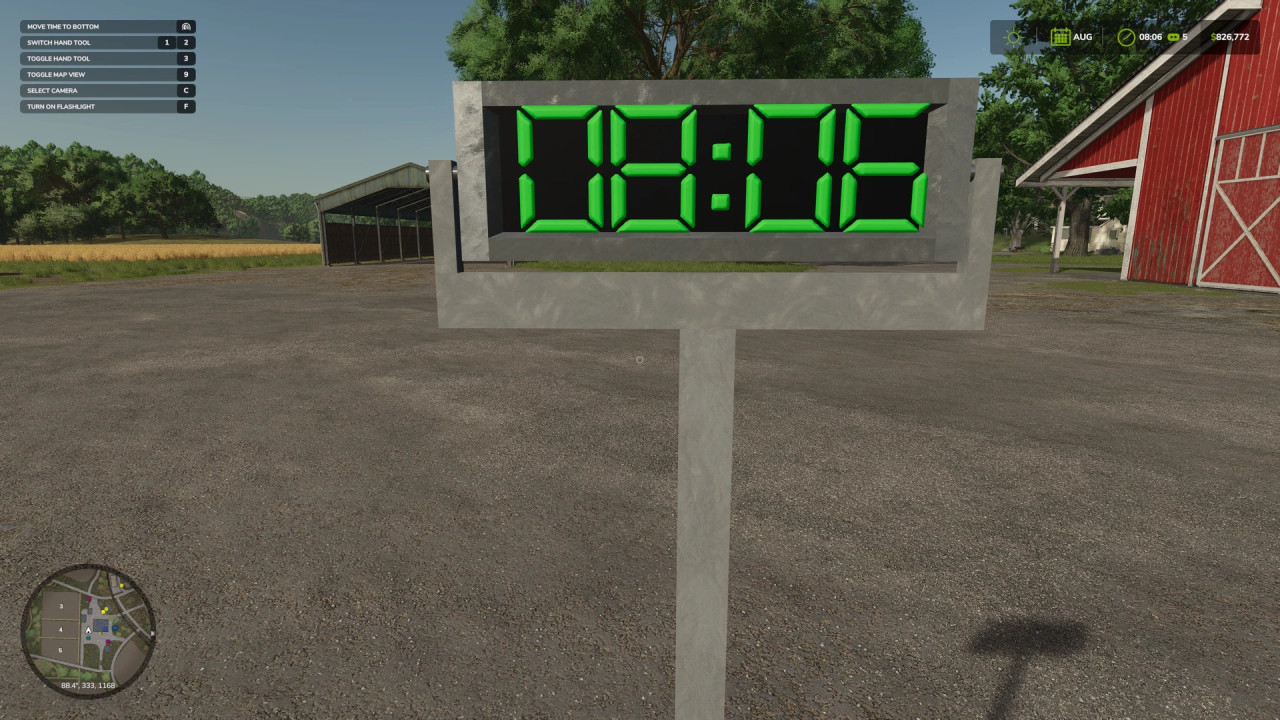 FS25 Digital Clock