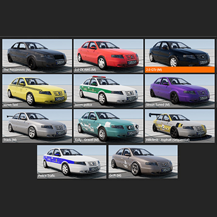 مود ماشین ایرانی سمند سورن پلاک ملی بازی BeamNG.Drive