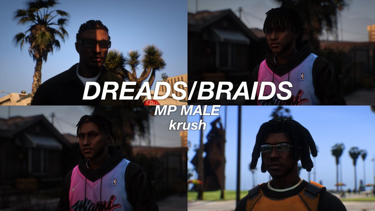 Dreads/Braids pack for MP Male