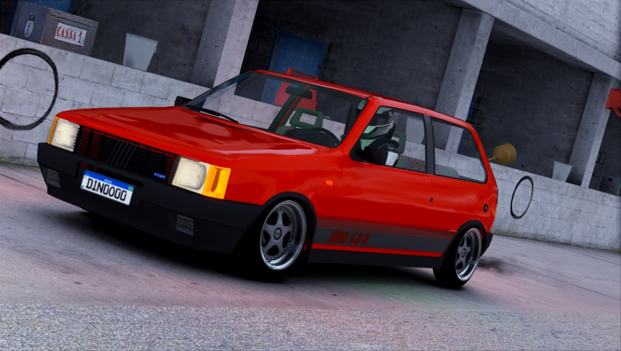 Fiat Uno 1.6R encapetado v 2
