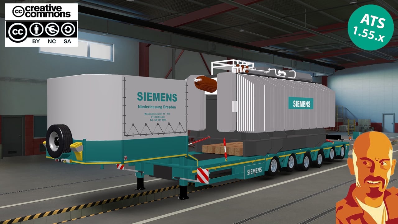 Schwerlast Siemens Trafo Trailer Special Transport