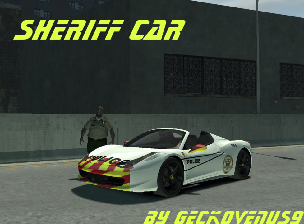 Ferrari 458 Spider Sheriff car