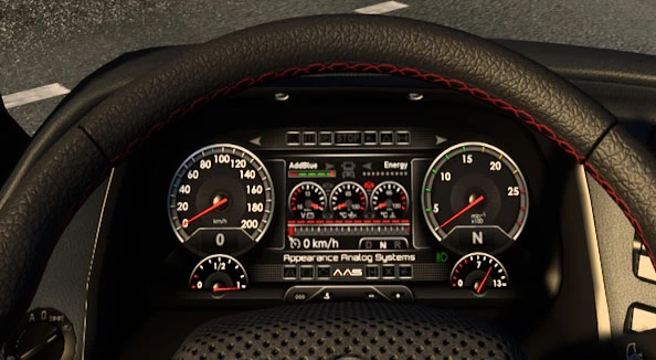 AAS Analog Dashboard + Gauge Actros 2009 1.0